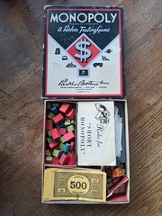 Vintage 1940’s Monopoly Game Set By Parker Brothers USA See Photos