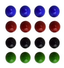 Solid Oak Double Sided Marble Board Game Hand Painted By Cauff 17.5 Inch Round