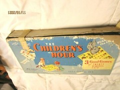 Vintage 1958 The Children’s Hour Parker Brothers 3 Games in 1, Each 20 minutes