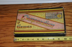 VICTORIAN COMPENDIUM OF GAMES, ORIGINAL BOX TRADITIONAL GAME NOT COMPLETE OLD***