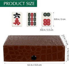 Homoyoyo Chinese Portable Mini Mahjong Tile Set Mini Mahjong Set 146 Tiles – Por