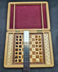Vintage Soviet Wooden Pegged Chess Set Folding Wooden Box USSR