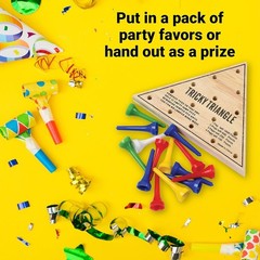 Traditional Wooden Solitaire Game – Assorted Colored Pegs for Mindful Play
