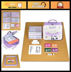 Compact Mahjong Set with 144 Melamine Tiles, Travel Bag & Mat – Complete Game