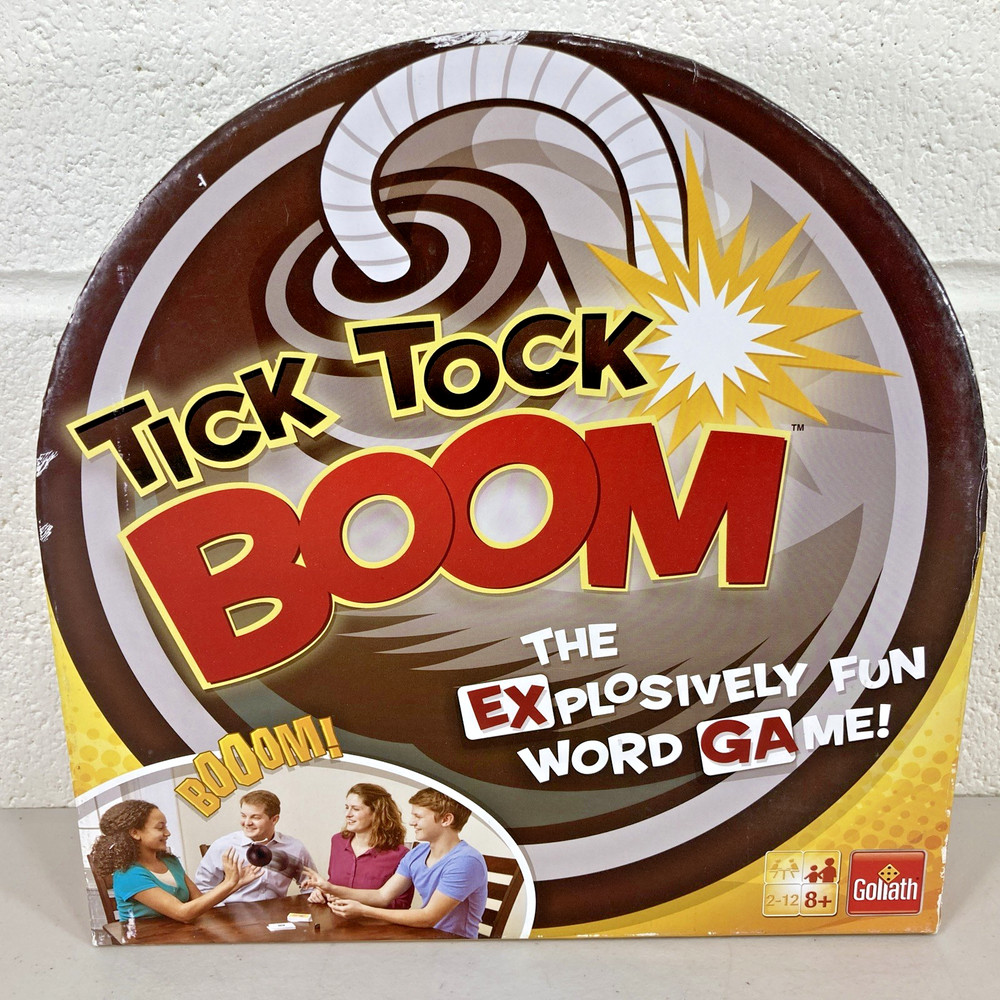 Tick Tock Boom Card Game (box stain) – The Explosively Fun Word Game, Goliath