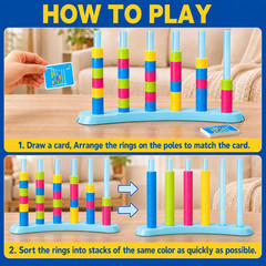 Giant Color Matching Challenge Game, Fast Pattern Match Ring Stacking Puzzle Sta