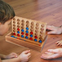 Tic Tac Toe & 4 in a Row Tables Game Set, Classic Board Line Up 4 for Living …