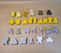 Gogo’s Crazy Bones VINTAGE BULK LOT Figures Clear Glitter Sports