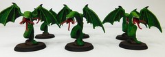 Well Painted FFP Shadows of Brimstone Hell bats miniatures & cards No box (6)