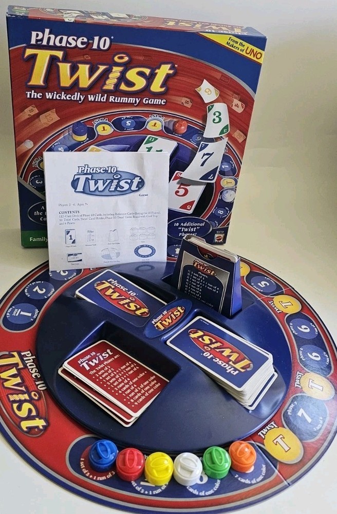 Fundex Phase 10 Twist Board Game 2008 Complete