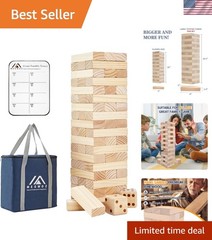 Giant Tumble Tower Games for Kids and Adults 57 Blocks New Zealand Pine Woode…