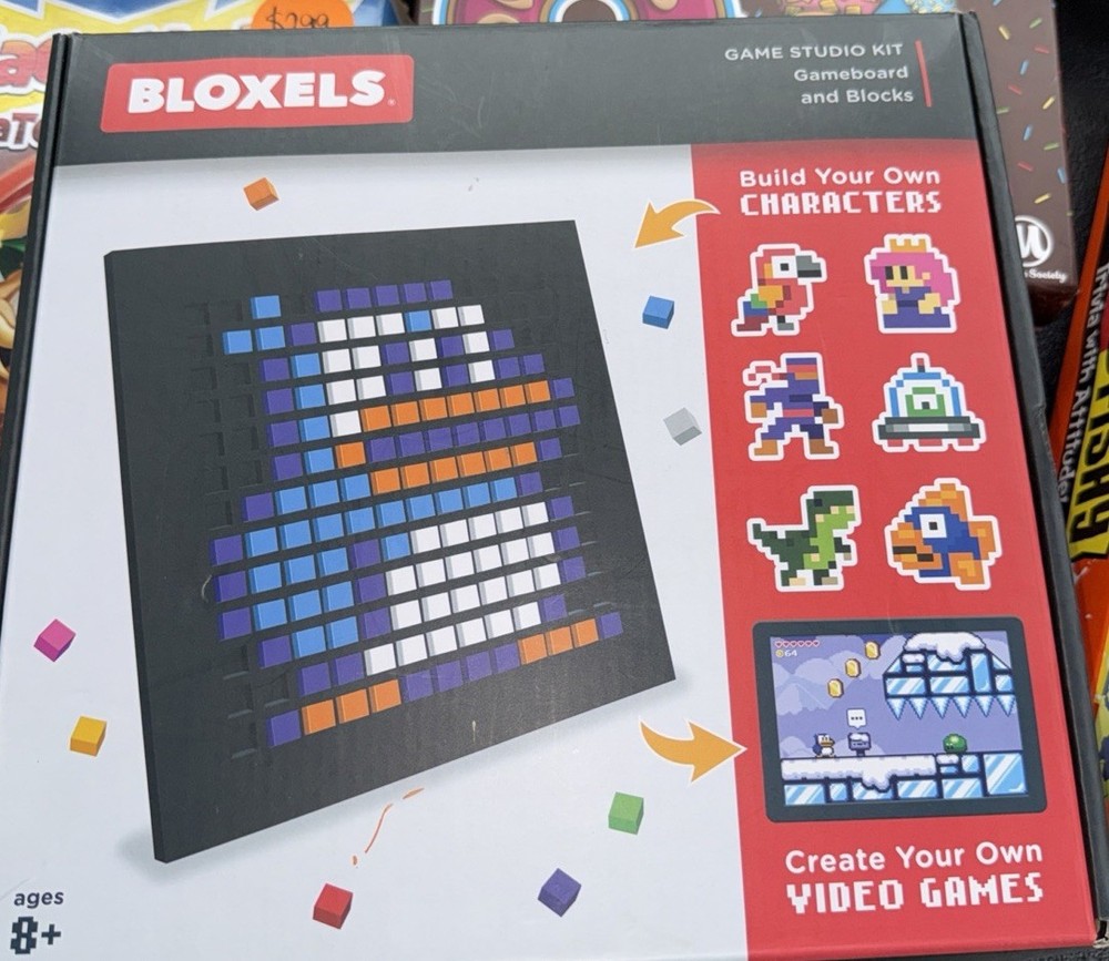 Mattel Bloxels Board Game Video Games Theme Build Characters Play 8+ FFB15