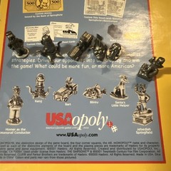 THE SIMPSONS MONOPOLY Complete With 4 Extra Mail-In Pewter Character Tokens RARE