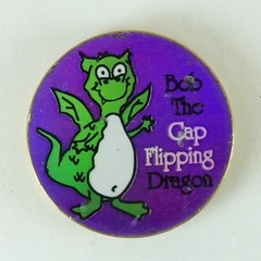 1/4″ Thick 2.5oz Brass Double Sided Pogs Slammer Poison Skeleton Flipping Dragon