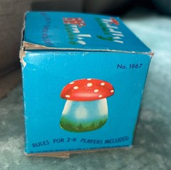 Dan Dee Tiddly Winks Plastic Red Mushroom Game Box Instructions 1969 Hong Kong