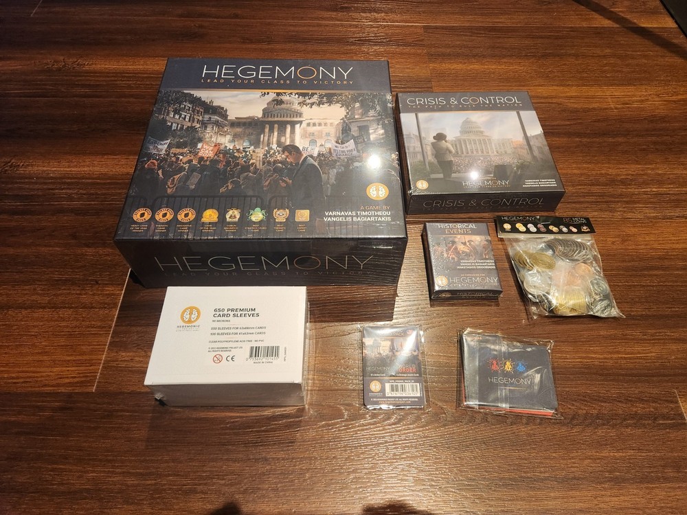 Hegemony + Crisis & Control Historical Events – Promo-Metal Coins – Sleeves +