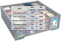 BCW Collectible Card Bin (2-Pack, Gray) | Holds 3200 Cards Each | Includes 4 …