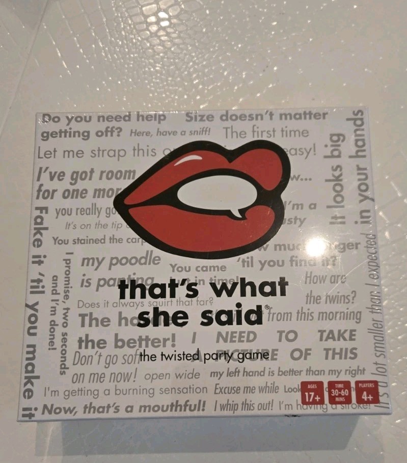 That’s What She Said – The Party Game of Twisted Innuendos Board Game – New