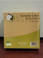 World Market Mini Natural Bamboo Backgammon Game A8-269