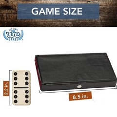 WE Games Double Nine Dominoes – Ivory Color Tiles, Club Size