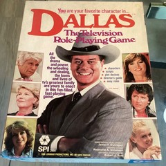 Dallas The Television Role Playing Board Game SPI 2990 Complete + Unpunched Rare
