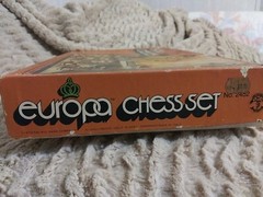RARE Vtge 1973 Europa Chess Pacific Game with RARE Chess Book & Ephemera
