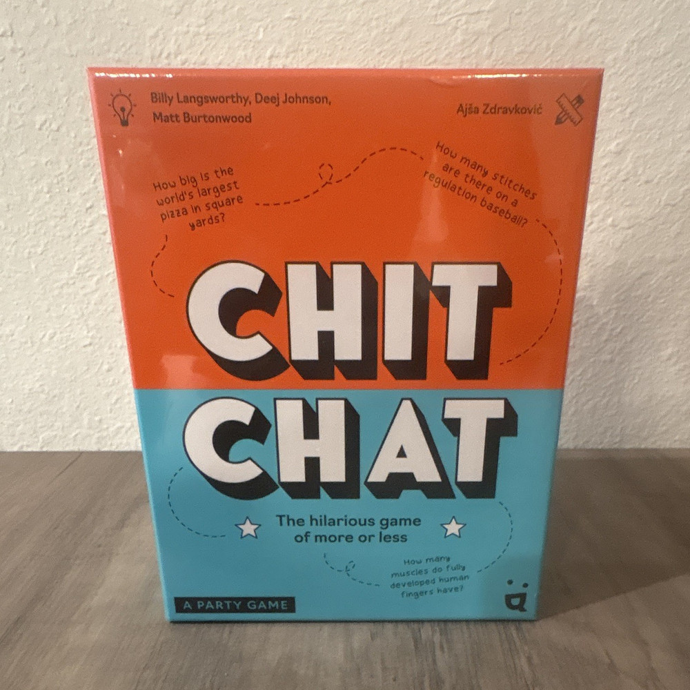 Helvetiq Chit Chat Party Trivia Card Game, 2-8 Players, Ages 10+