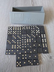Vintage Soviet Dominoes Set Korets Ukraine USSR Plastic Case Board Game Rare