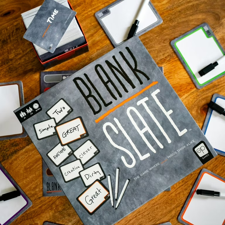 USAopoly Blank Slate Party Word Game 3-8 Players Dry-Erase Quick to Learn New