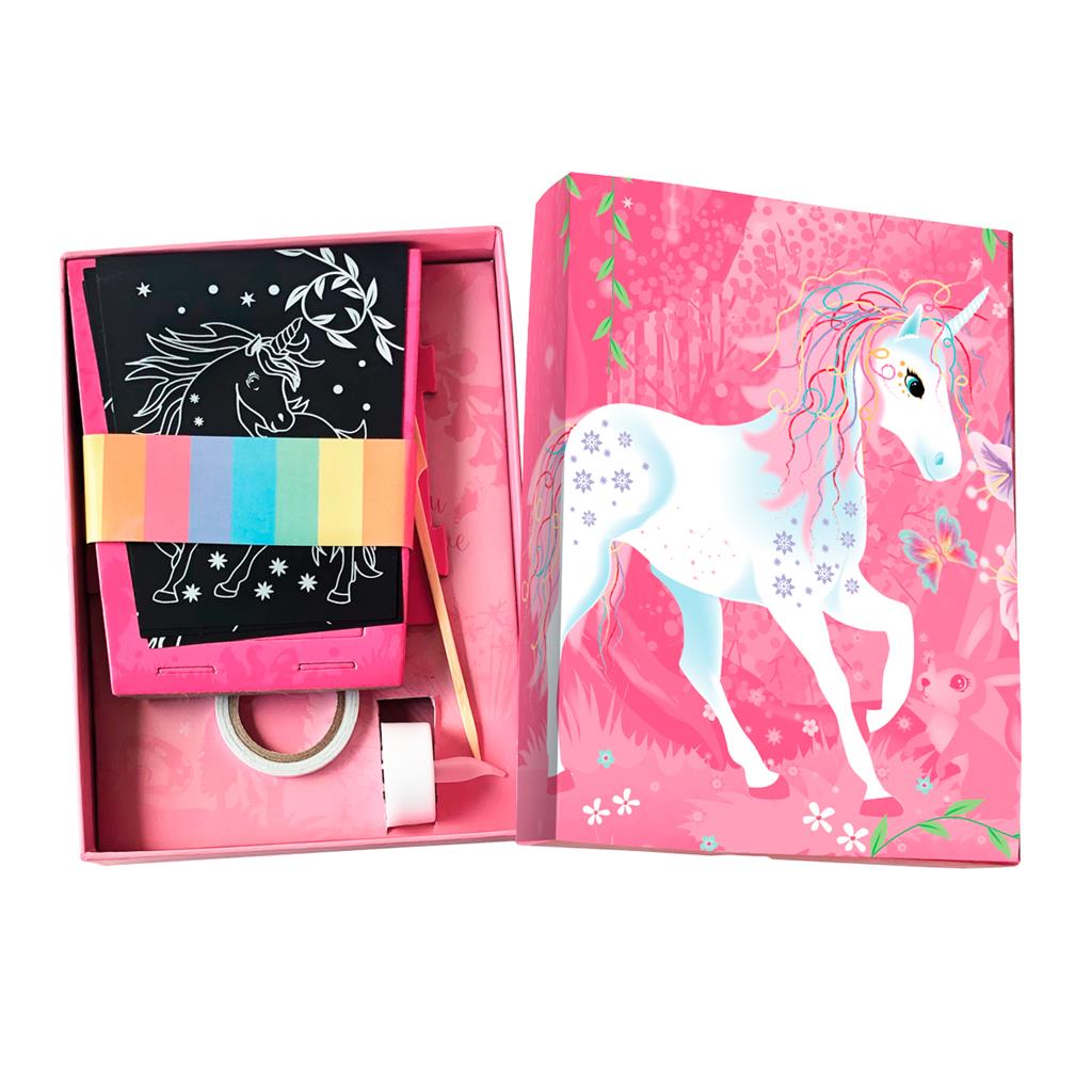 Cartes à Gratter Licorne – 24 Modèles Magiques Avec Stylo Bambou, Pour Enfants, Décoration Et Marque-pages Créatifs