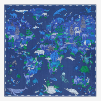 Photo du produit Carre 130 ATLAS couleur Bleu de chez Inouï Editions