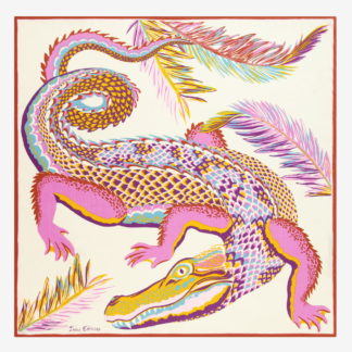 Photo du produit Carre 100 Croco couleur Blanc de chez Inouï Editions