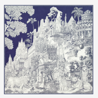 Photo du produit Carré PIRANESI couleur Bleu Marine de chez Inouï Editions