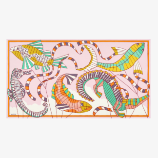 Photo du produit Etole CERFS VOLANTS couleur Rose de chez Inouï Editions