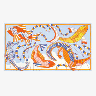 Photo du produit Etole CERFS VOLANTS couleur Orange de chez Inouï Editions