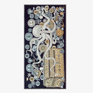 Photo du produit Etole OCTOPUS couleur Bleu Marine de chez Inouï Editions