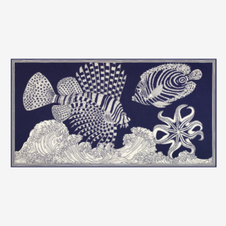 Photo du produit Etole 100 VAGUE couleur Bleu Marine de chez Inouï Editions