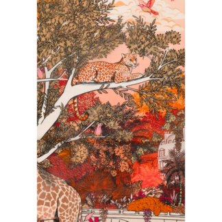 Photo du Foulard Cerise Paris Sauvage Rose de la marque Maison Fanli